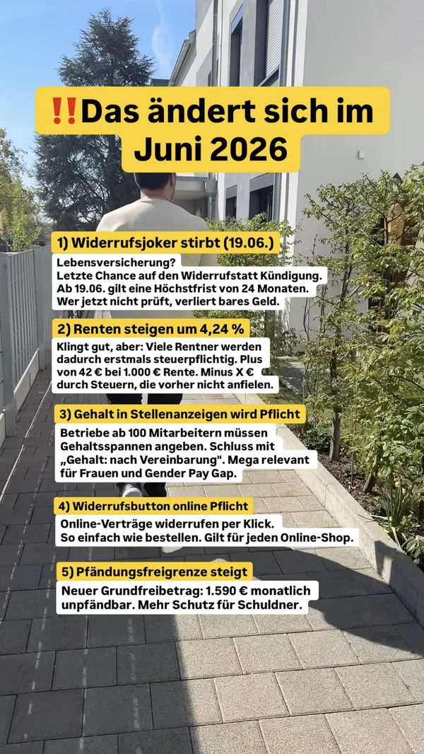 Reel: Das ändert sich im Juni 2026